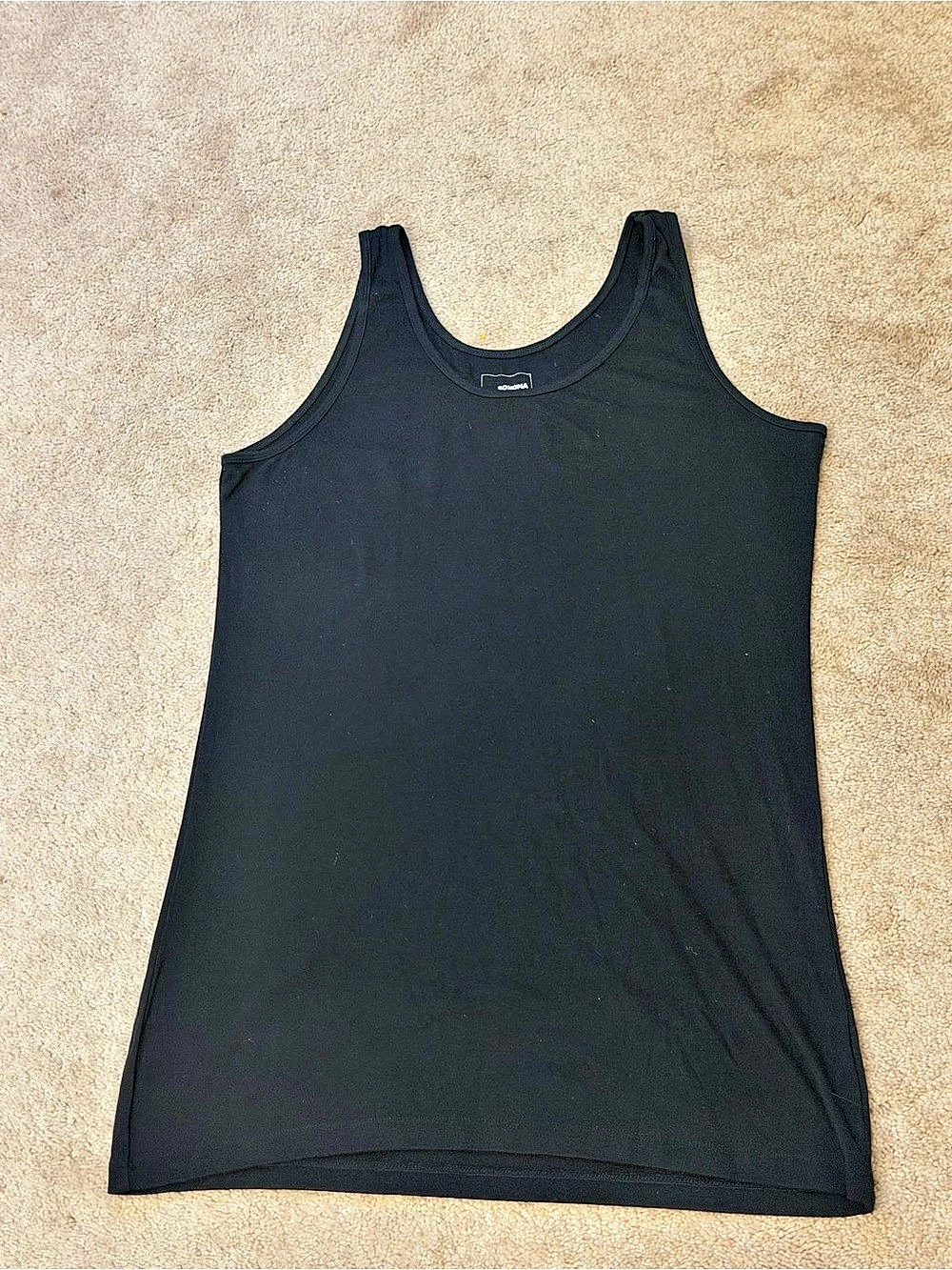 Sonoma Goods For Life Everyday Black Scoop Neck Stretch Knit Tank Top Size XL